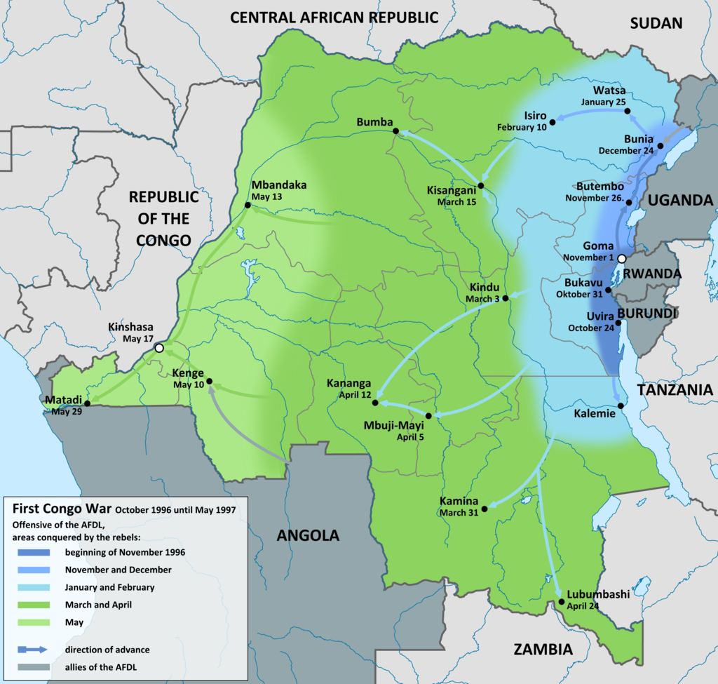    First Congo War Map En 