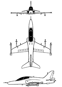 BAe Hawk 128 3-view.gif