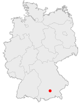 موقع ميونخ في ألمانيا