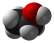 Space-filling model of ethanol