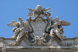 Trevi Fountain papal coat of arms