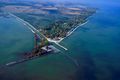 Howard Farms Beach and Cooley Canal on Lake Erie near Toledo, Ohio