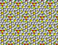 Structure of a tourmaline crystal viewed looking along the c axis of the crystal