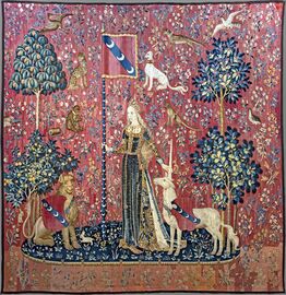 (Toulouse) Le toucher (La Dame à la licorne) - Musée de Cluny Paris.jpg