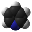 Space-filling model of pyridine