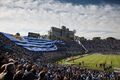 علم في the historical Estadio Centenario, Montevideo.