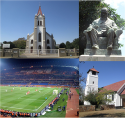 Sun City; Gary Player Golf Course; Platinum Square shopping centre; Kaswane Nature Reserve; Royal Bafokeng Stadium