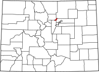 Map of Colorado highlighting بورمفيلد