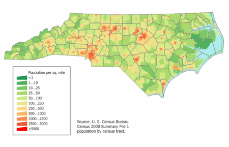 North Carolina population map.png