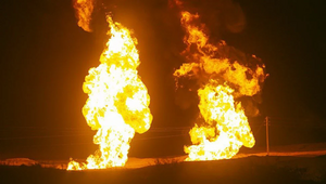 من موقع انفجار أحد أنابيب نقل الغاز بإيران 14-2-2024