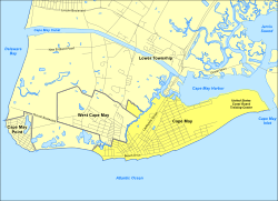 Census Bureau map of Cape May, New Jersey