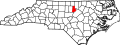 State map highlighting Durham County