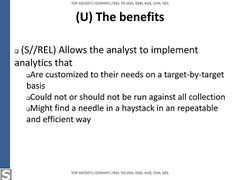 Benefits of contact graph analysis.