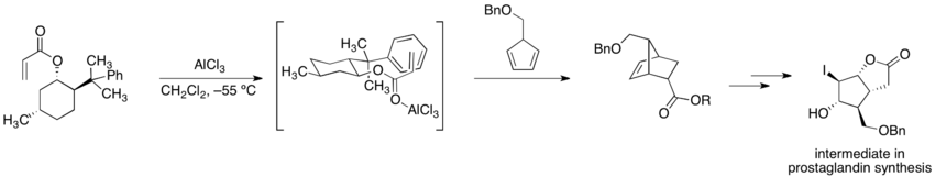 8 phyenylmenthol acrylate ester diels alder.png