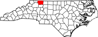 Map of North Carolina highlighting سوري