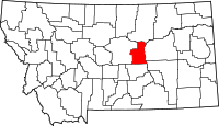 Map of Montana highlighting بتروليوم