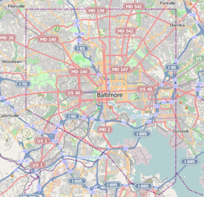 Baltimore osm-mapnik location map.png