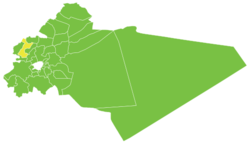 موقع ناحية مركز الزبداني في محافظة ريف دمشق