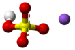 Ball-and-stick model of the component ions