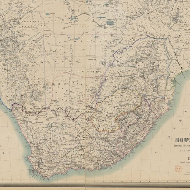 640px Original Map Of South Africa%2C Containing All South African Colonies And Native Territories 