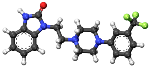 Flibanserin ball-and-stick model.png