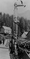 Tlingit totem pole in Ketchikan, Alaska, circa 1901.