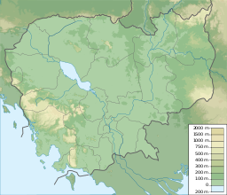 Location of Tonlé Sap in Cambodia.