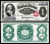 $1 Silver Certificate, Series 1891, Fr.223, depicting Martha Washington