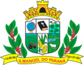 Brasão Municipal redesenhado em 2018 por Jéssica de Vicente, conservando características originais.