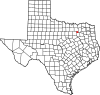 State map highlighting Rockwall County