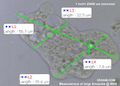 Measurements of a large amoeba at 400x.