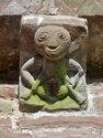 12th century sheela na gig on the Church, at Kilpeck (England)