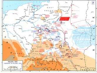 Map showing the disposition of all troops following the Soviet invasion.