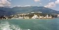 View of Yalta from the coast of the Black Sea.