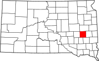 Map of South Dakota highlighting مينر