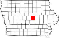 Map of Iowa highlighting