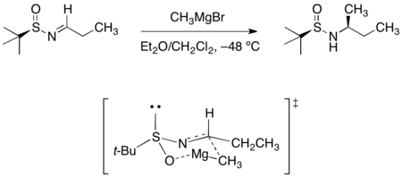 Sulfinyl aldimine grignard addition.png