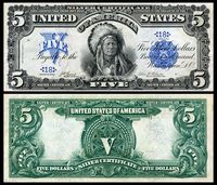 $5 Silver Certificate, Series 1899, Fr.271, depicting Running Antelope