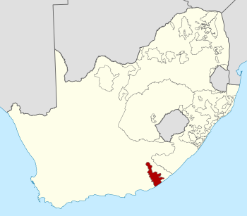 Location of Ciskei (red) within South Africa (yellow)