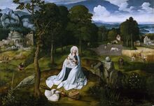 Rest on the Flight into Egypt, oil on panel, 121 × 177 cm (47.6 × 69.7 in), Museo del Prado, Madrid, Spain