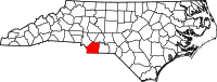 Map of North Carolina highlighting يونيون
