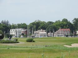 A view of Southport Harbour from neighbouring Sasco Hill.