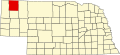 State map highlighting Dawes County