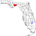 A state map highlighting Wakulla County in the northwestern part of the state. It is medium in size.