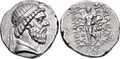 Silver Drachma of Mehrdad (Mithridates I) of Persian Empire of Parthia, 165 BC