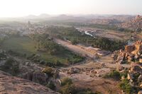 View of Hampi Bazaar from Matanga Hill