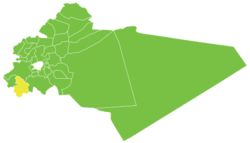 موقع ناحية سعسع في محافظة ريف دمشق