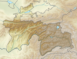 Location of Zorkul on the border of Afghanistan and Tajikistan.