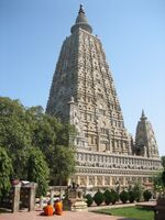 A large stone Buddhist temple