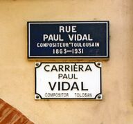 Rue Paul-Vidal (Toulouse) plaques.jpg